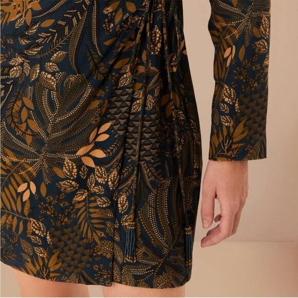 FARM Rio Teal Dotted Forest Lenzing Ecovero Viscose Wrap Mini Dress XS - Picture 5 of 12